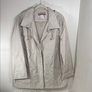 Women's Khaki Nylon Windbreaker Jacket